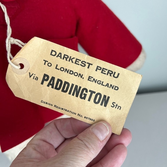 Gabrielle Paddington Bear Plush Toy with Red Coat 1972 - Picture 4 of 11